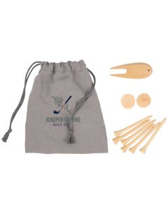 Bamboo Golf Tee Set with Recycled Pouch