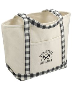 Buffalo Plaid 18oz Cotton Boat Tote