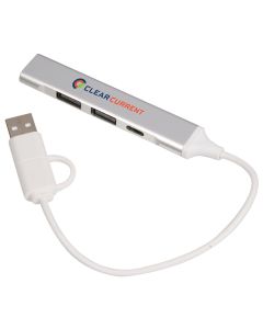 Recycled Aluminum 4-Port USB-A and C Hub