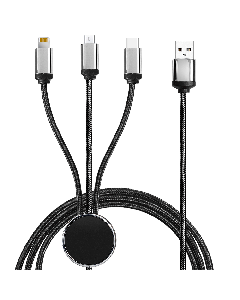 Modesto Back-lit 3-in-1 Charging Cable