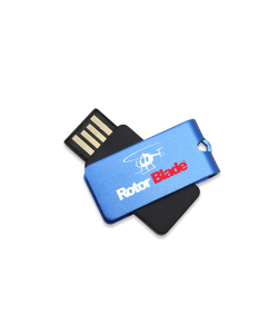 Waltham Mini USB Flash Drive w/ Metallic Swivel Cap