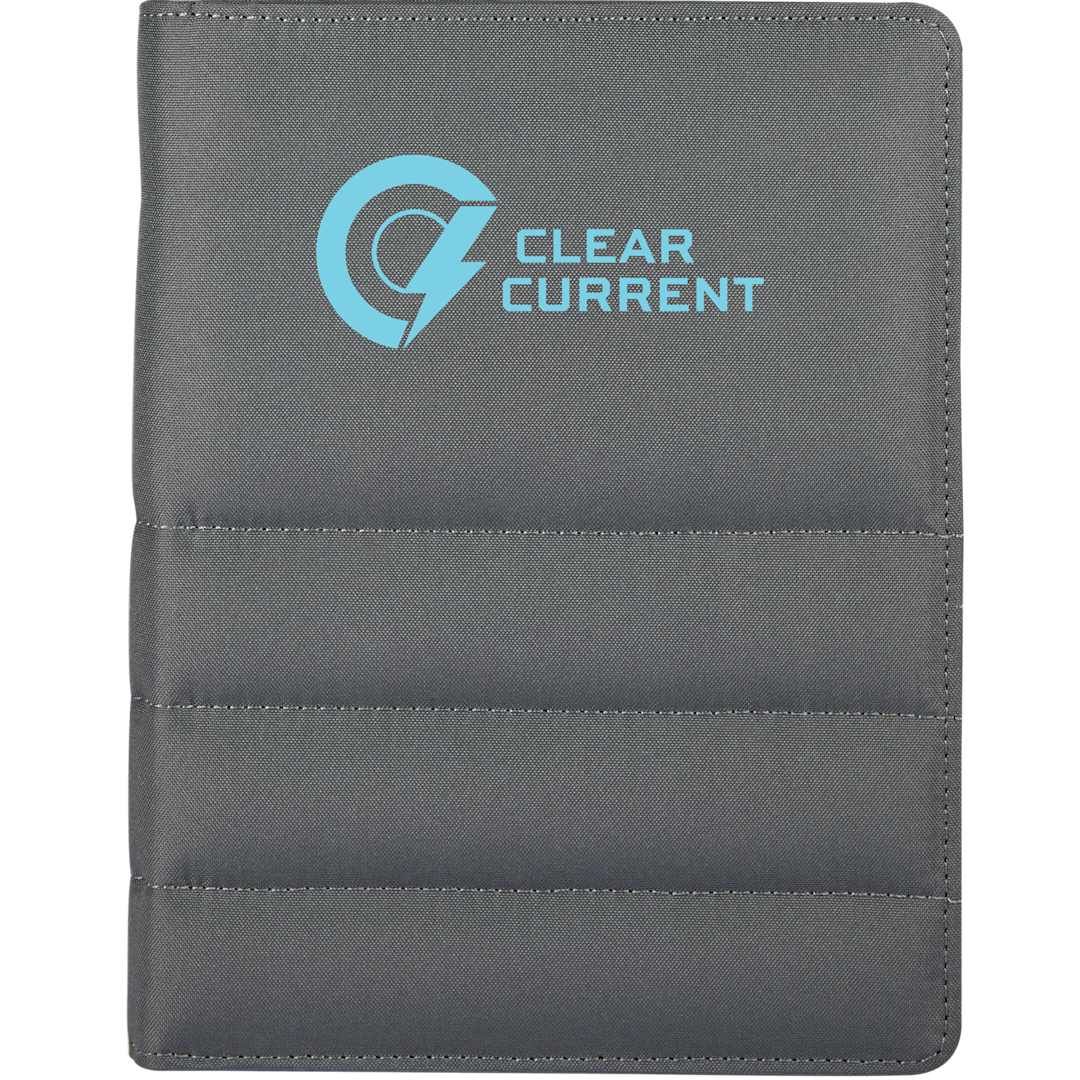 Puffer Zippered Padfolio with FSC© Recycled Paper