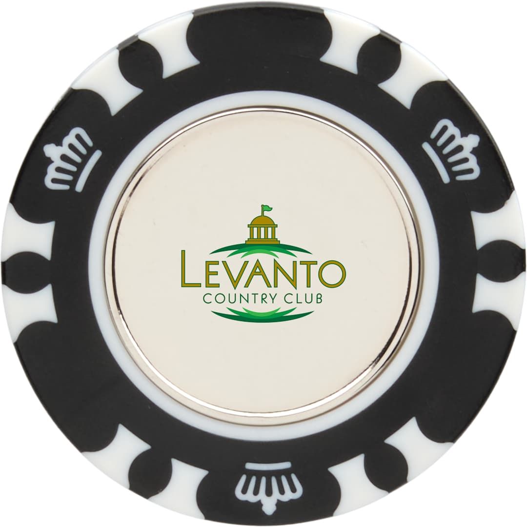 Recycled Poker Chip w/ Metal Ballmarker