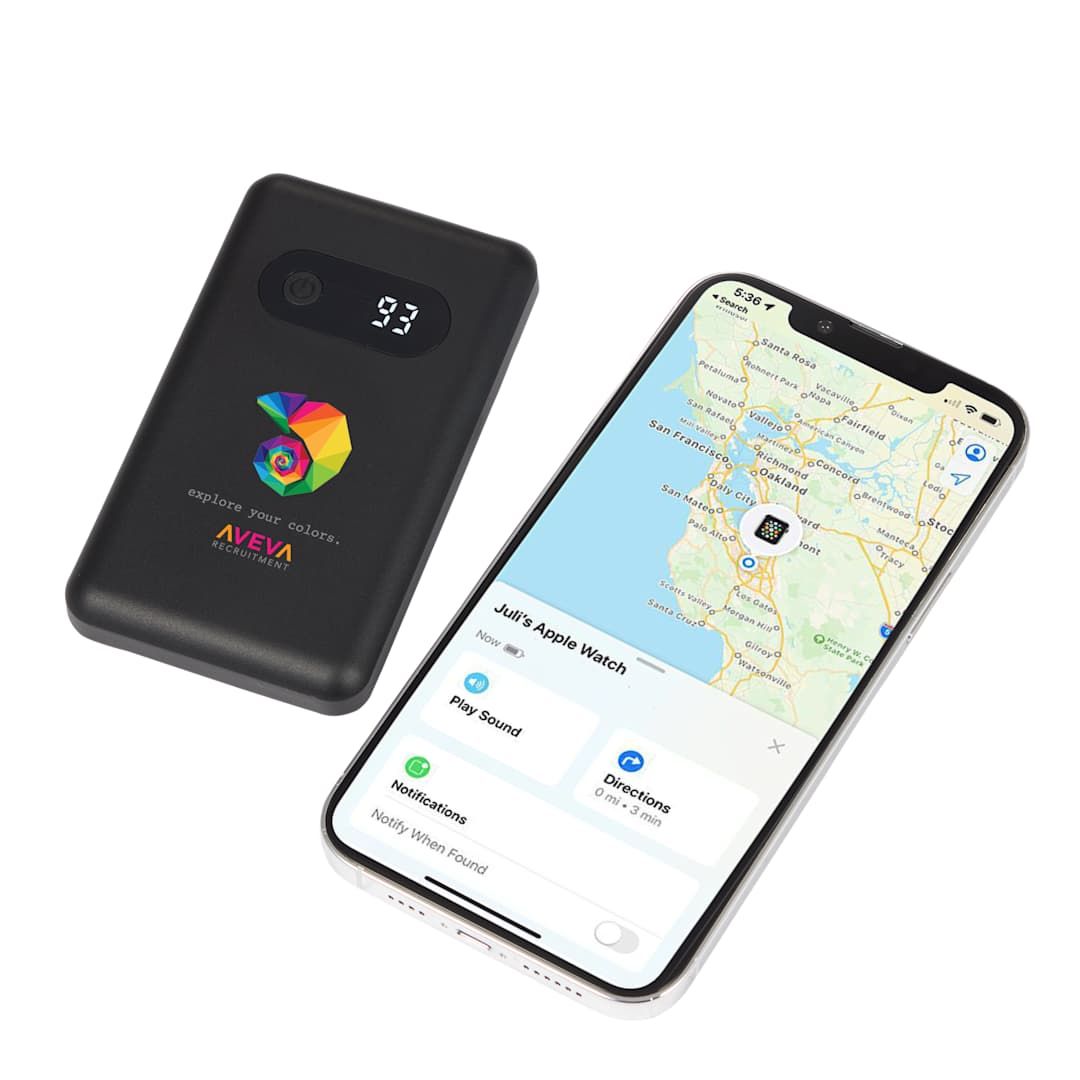 Find My 5000 mAh 18W PD Power Bank/Digital Display