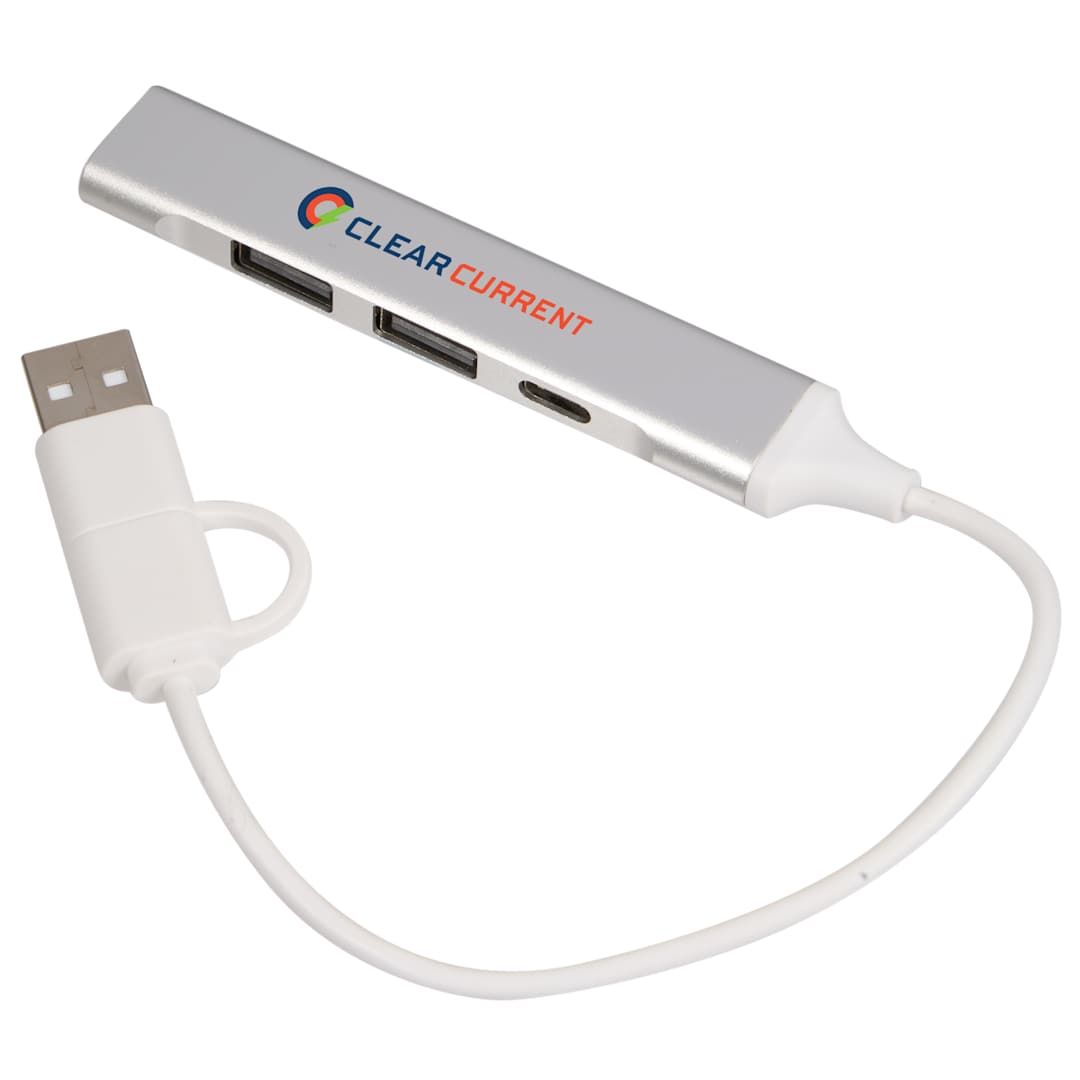 Recycled Aluminum 4-Port USB-A and C Hub