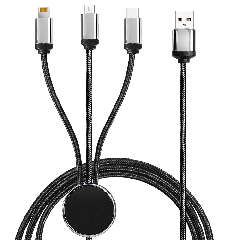 Modesto Back-lit 3-in-1 Charging Cable