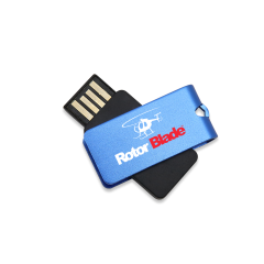 Waltham Mini USB Flash Drive w/ Metallic Swivel Cap